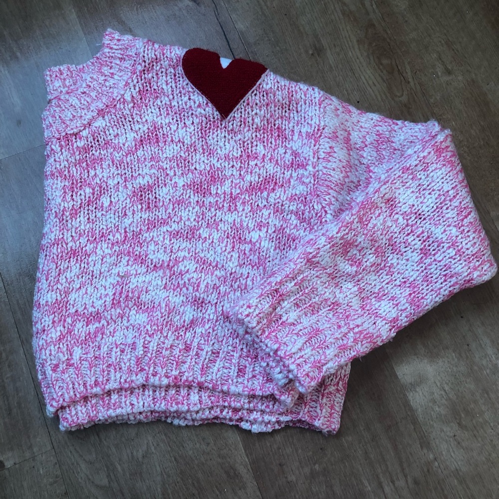 LF Crop Sweater with Lip Shoulder Detail